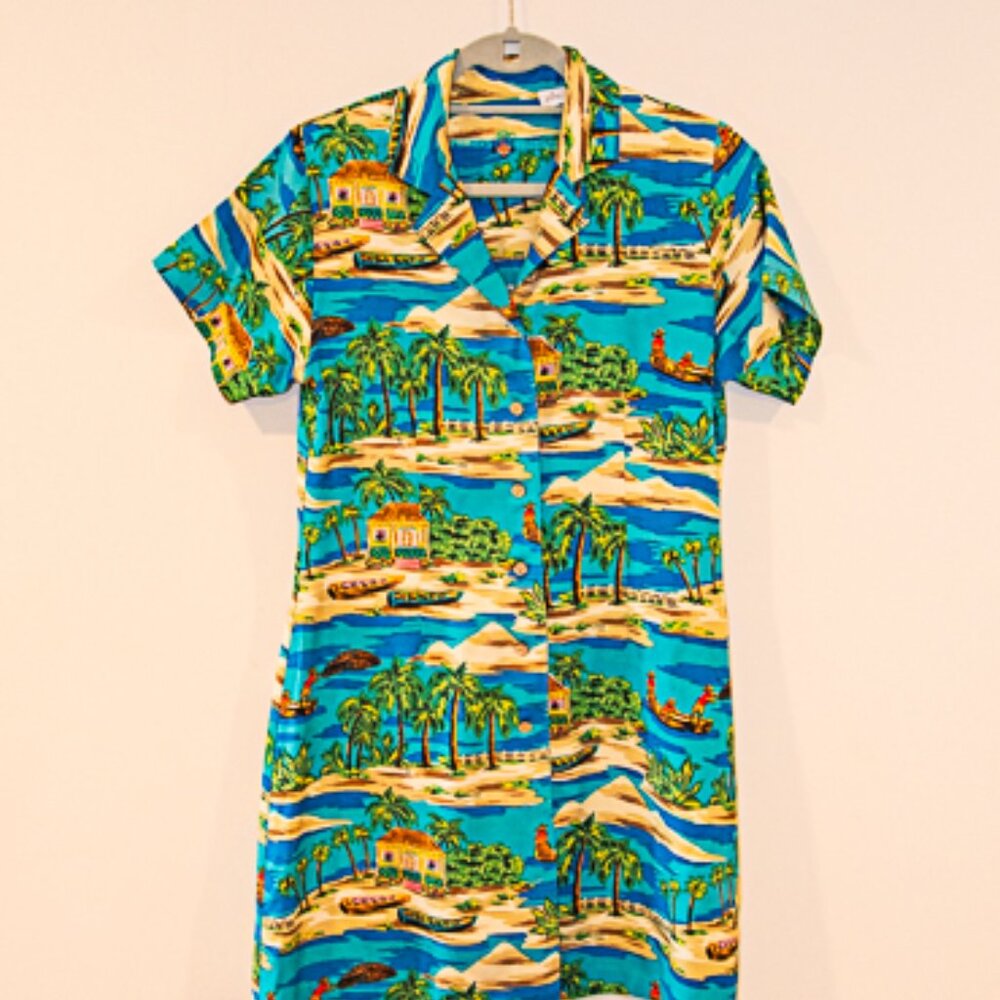 Pussers West Indies 100% Silk Dress size 6